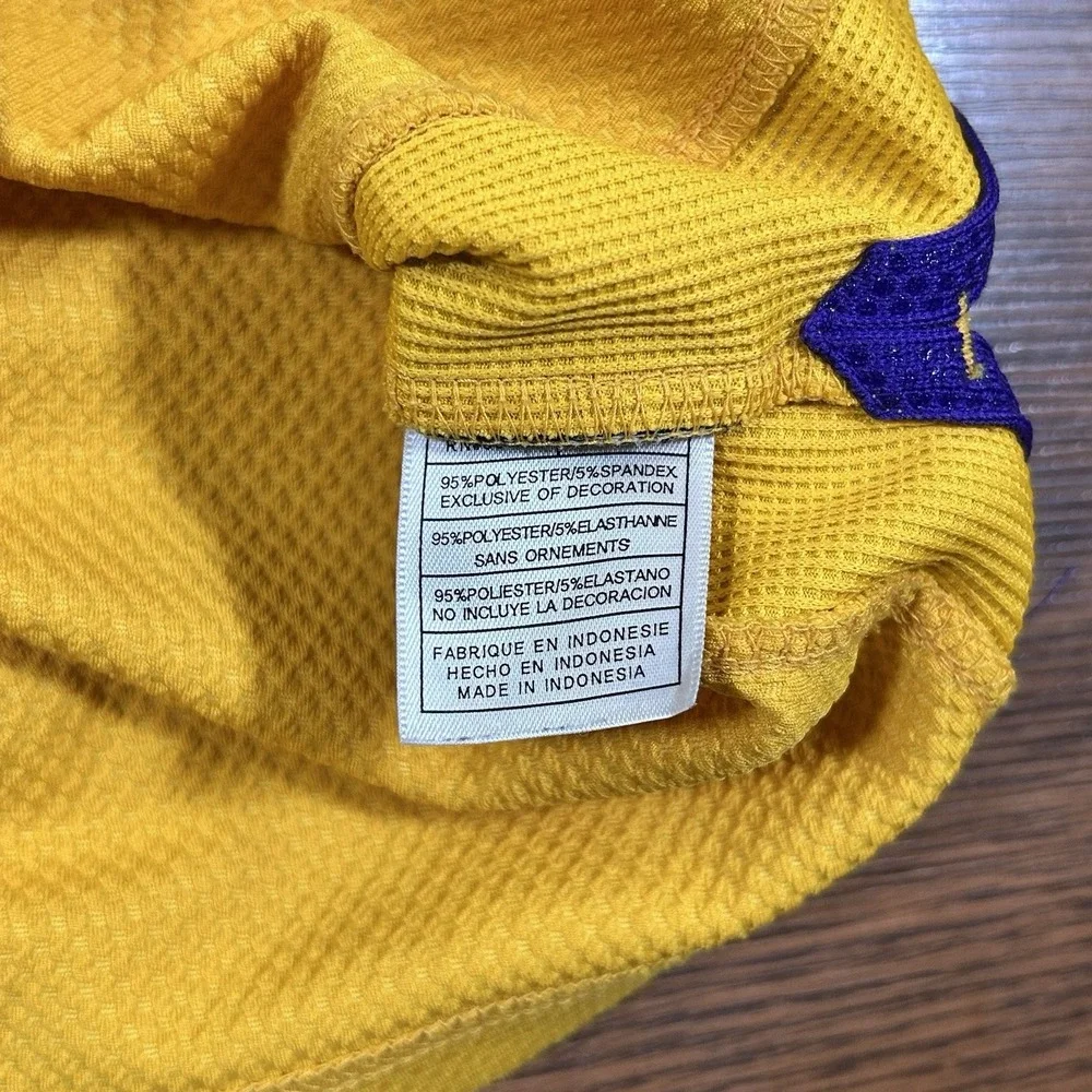Nike Team LSU Tigers DRI-FIT Short Sleeve Polo Men XL Yellow‎ Purple